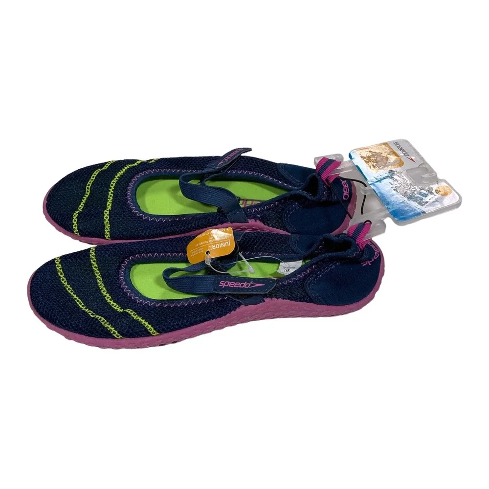 Speedo Junior WATER SHOES‎ Swim Socks MEDIUM 2-3 Teen Youth Navy Pink Green 9